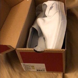 ✨BRAND NEW✨ white van slip ons